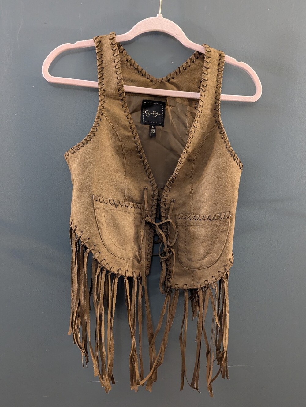 Jessica Simpson Fringe Vest Women's Size Small